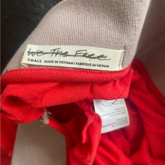 S 🔖 WE THE FREE Tube Top Crop Top Red Tan Brown Striped Band OB1031653 $58 - Picture 11 of 12